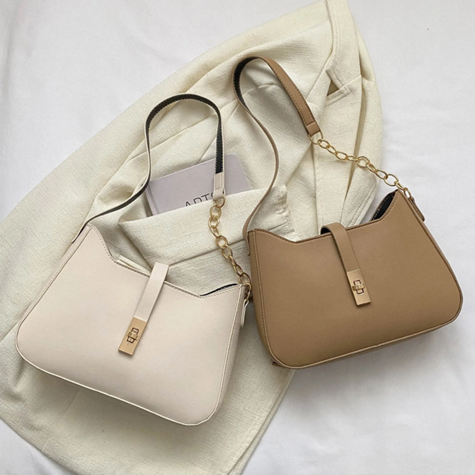 Bolsas De Mano Holgadas Para Mujer, Bolso De Mano Retro De Piel