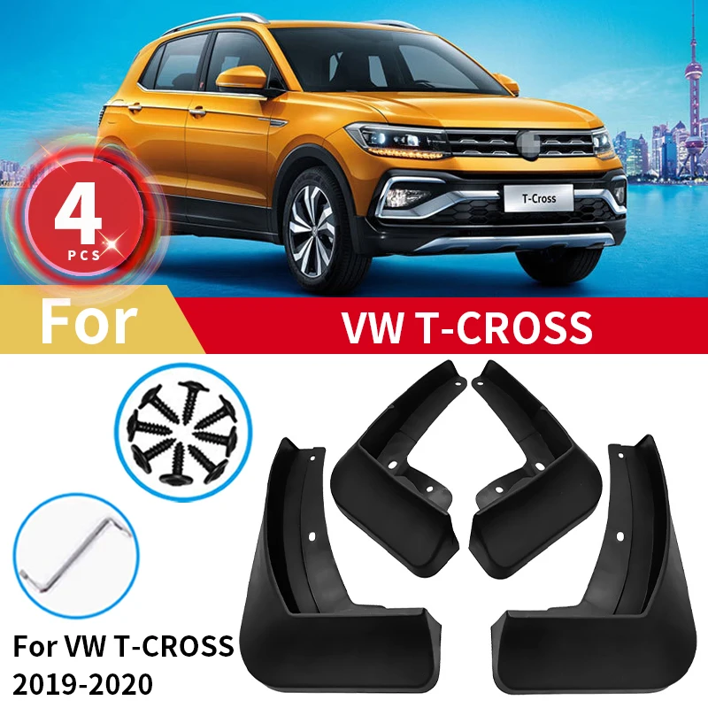 

For Vw T Cross Volkswagen Fender T-Cross 2019 2020 Mud Flaps Front Rear Wheel Car Mudguard Cover Guards Mudflaps Accessories 4PC
