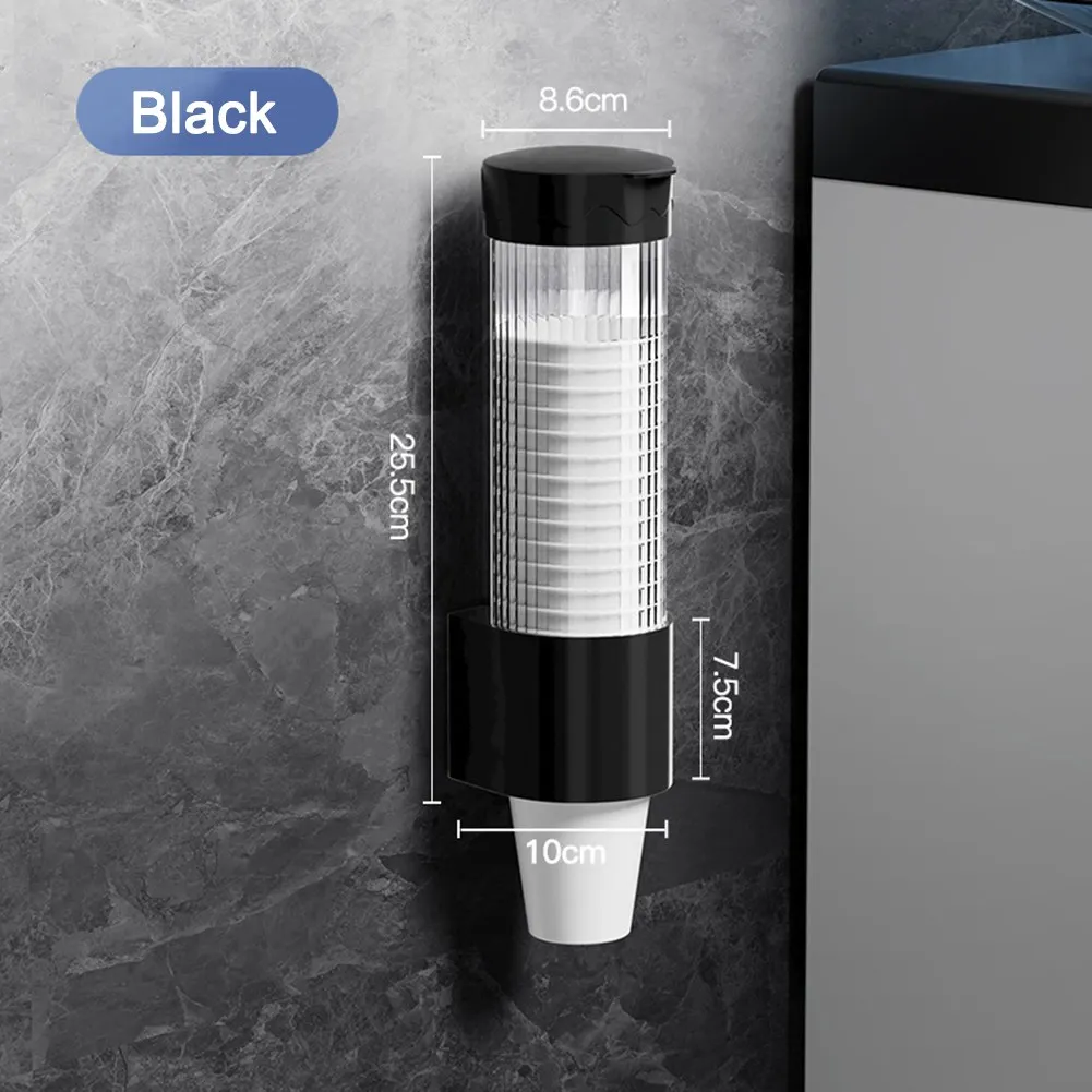 1pc Wand Halterung Einweg Automatische Entferner Tasse Halter Tasse Taker Schwarz/Weiß Bad Leuchte Tasse Tumbler Halter