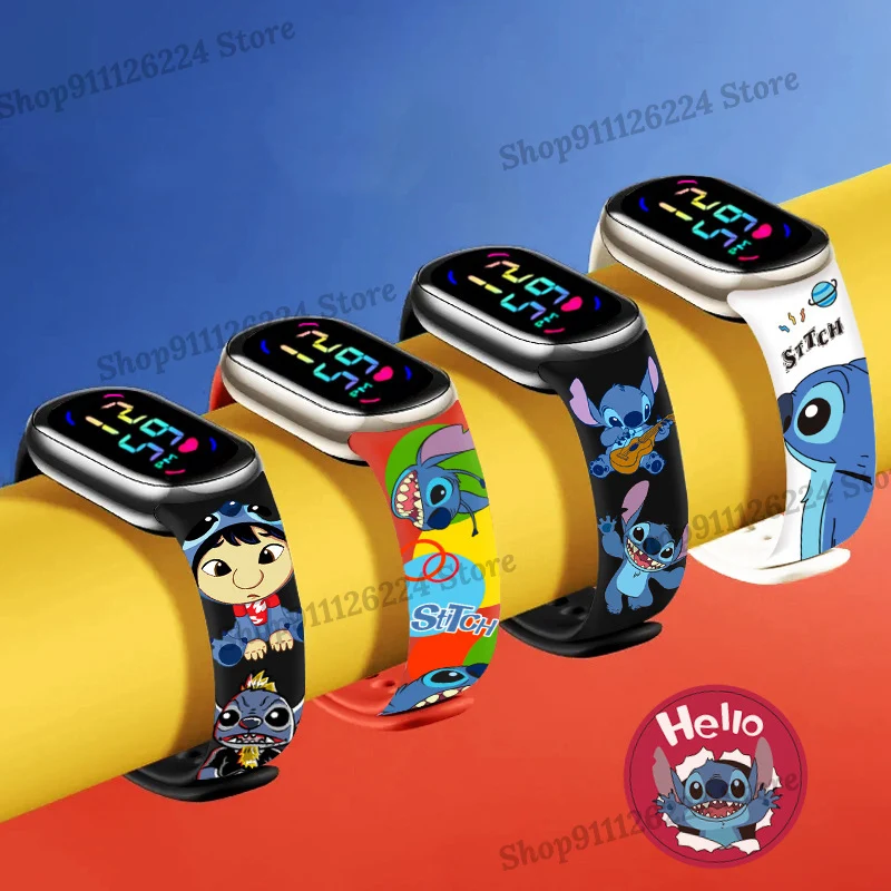 Stitch Children Watches Girls Waterproof Sport Touch Screen Watch for Women Waterproof Digital Clock Bracelet Exquisite Gifts 3
