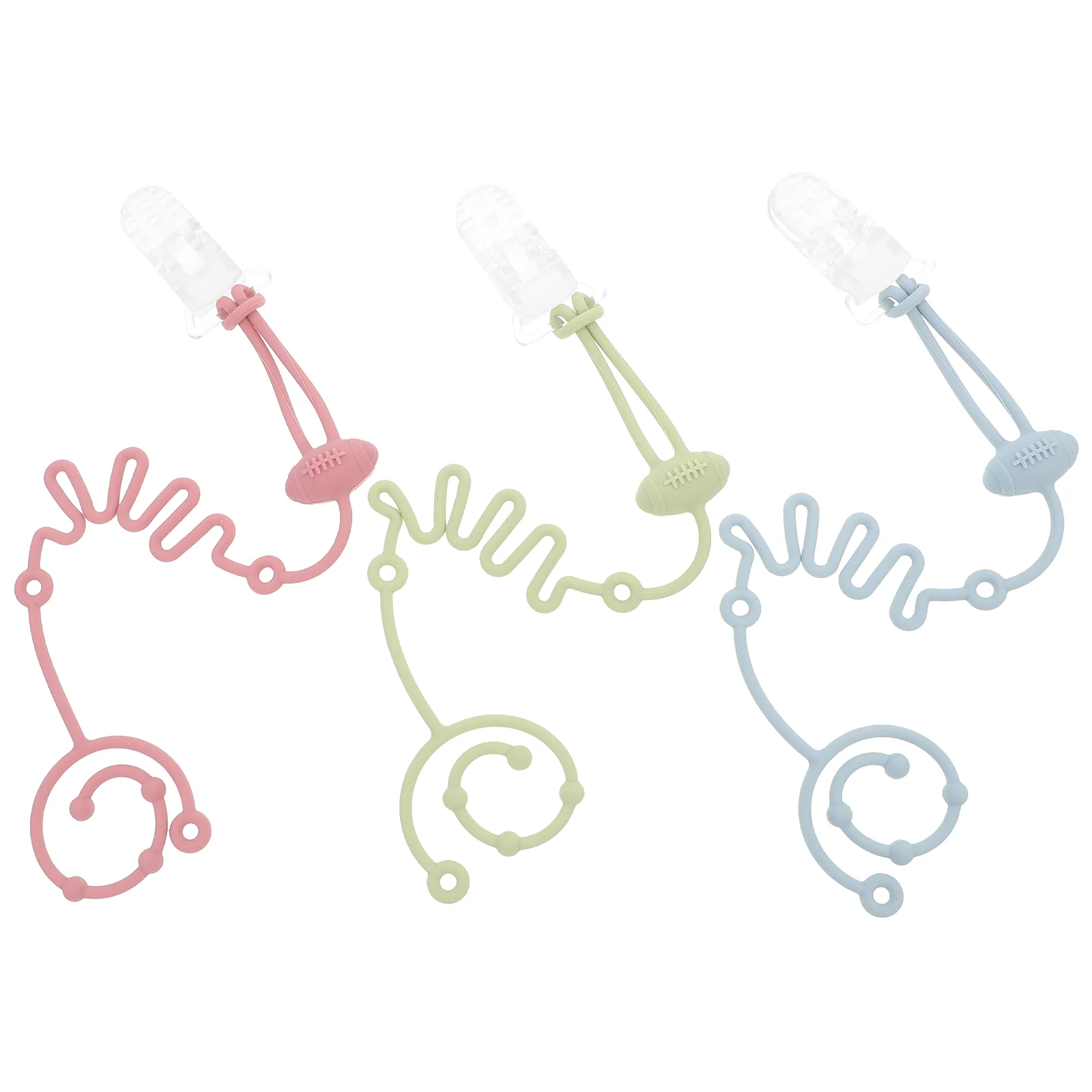 

3 Pcs Stroller Toys Holder Silicone Strap Infant for Toddler Pacifier Baby Straps Strollers Feeding Bottle Anti-drop Rope
