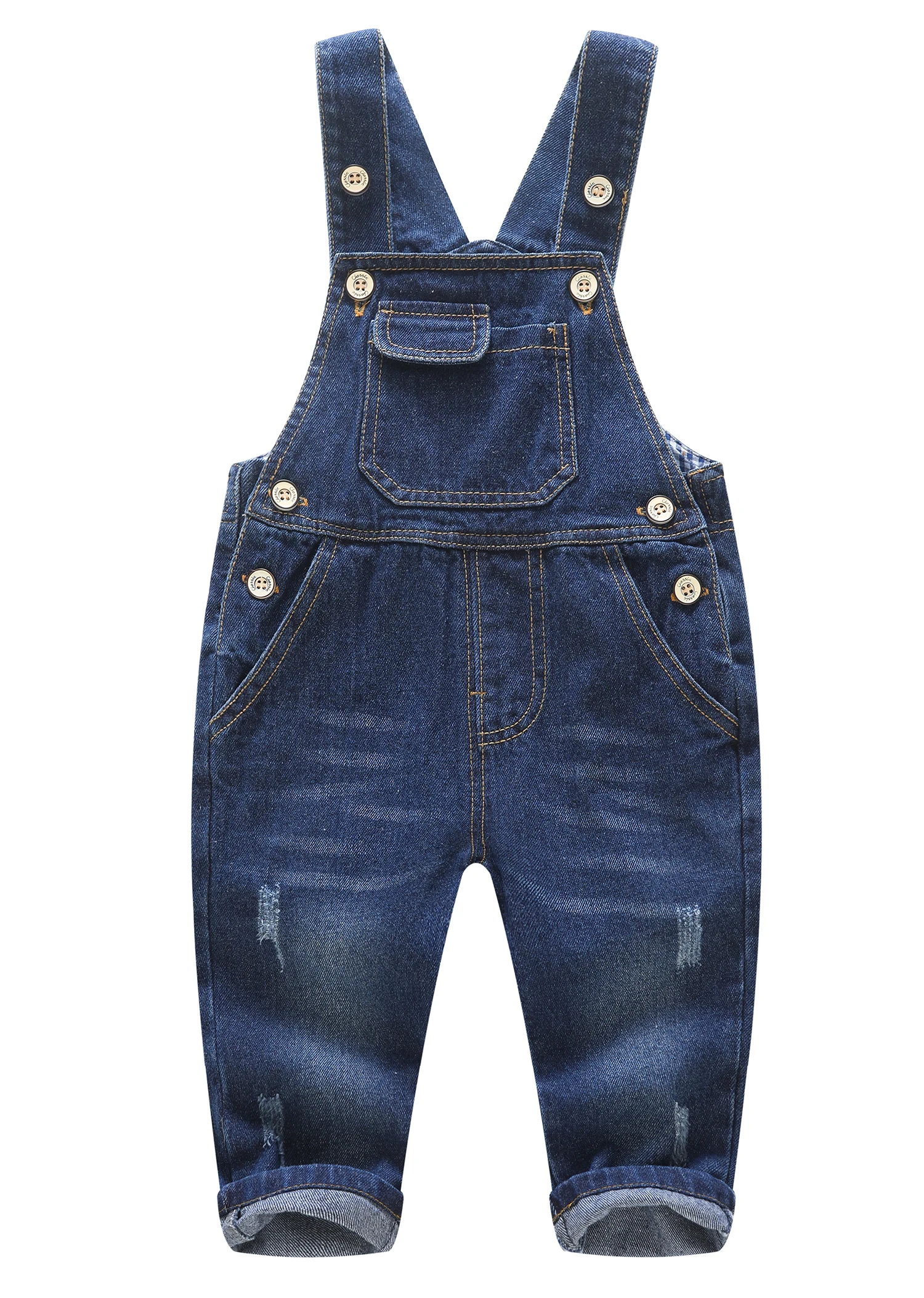 Kidscool Space Super Cute Baby & Toddler Blue Black Jeans Overall