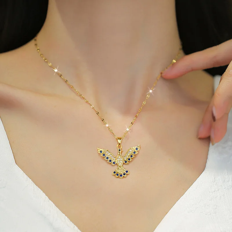 Trendy Phoenix Necklace Size Reference