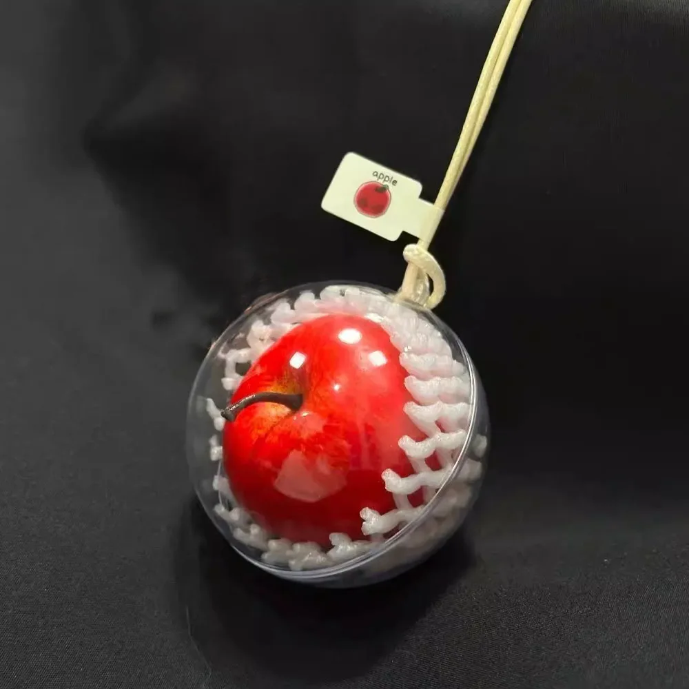 Simulated Fruit Keychain Car Ornament Cute Foam Fruit Pendant Decoration Bag Charm Hangings Auto Interior Decor Accessories