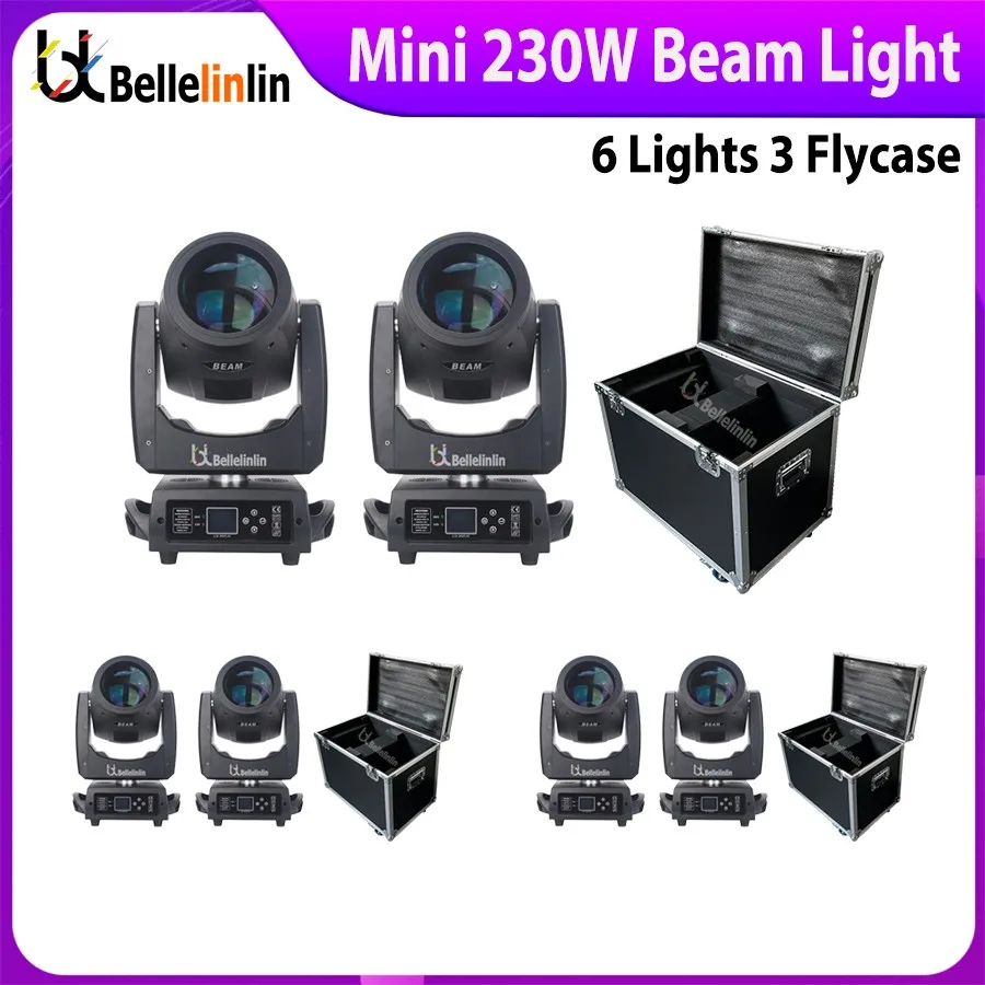 

No Tax 6Pcs Mini Beam 230W 7R Moving Head Light With Flightcase Beam 7r Sharpy Beam 230 Stage Disco Light 230W 7R Beam Wash