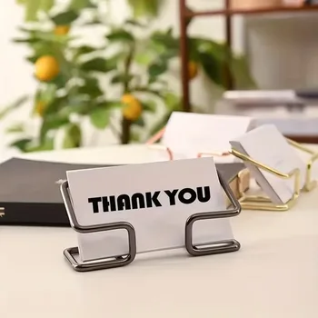 Porta Biglietti da Visita per PC | Organizer da Scrivania in Ferro Semplice per Conservazione Carte, Elegante e Creativo Porta Carte