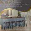 Bar Stools Set of 2 Kitchen Counter Height Saddle Bar Stools with Faux Leather Seat Padding Breakfast Kitchen Stools for Kitchen 6