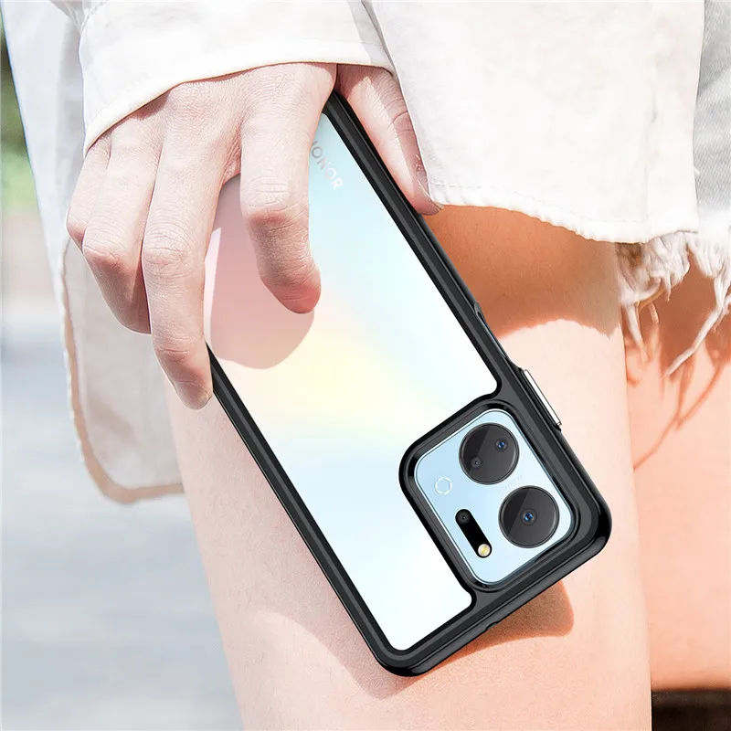 Per Honor X7A Custodia Honor X7A Cover Tpu Border Acrilico Backplane Bumper Custodie Protettive Per Telefono Per Honor X7A X6S X6 X8A X9A X8