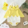 Girl Outfits Infant Boys Girls Cosplay Chicken Animal Costume Winter Fleece Hooded Romper Bodysuits Footwear Set Baby Size 4