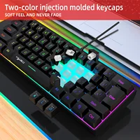 Gaming keyboard and mouse pc kit 60% keyboards gamer clavier souris full set teclado combo key board clavier souris rgb set up - Image 3