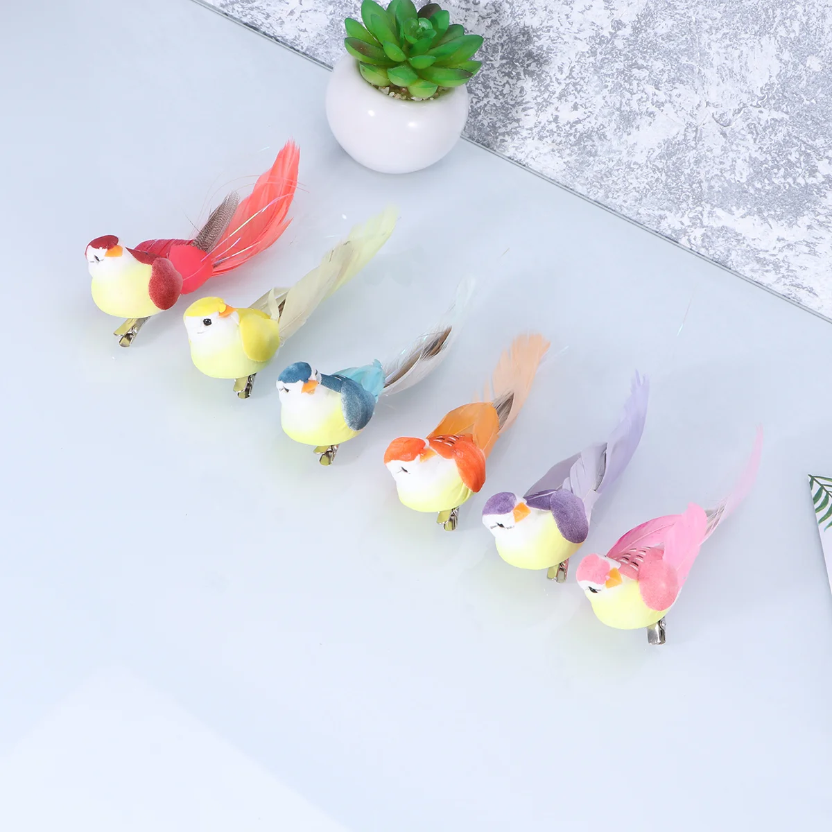 

12 Pcs Bird Decor Lanscape Outdoor Christmas Decorations Microlandscape Mini Craft