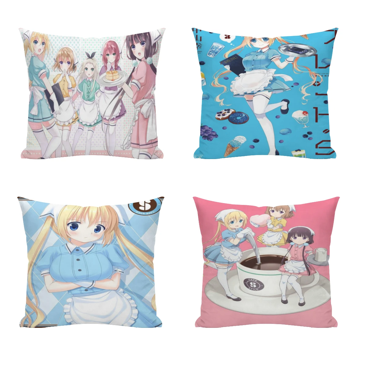 

Cute Comic Blend·S Hinata Kaho Pillow Case Home Bedroom Living Room Sofa Cushion Cover 45x45cm Peach Skin Pillowcase