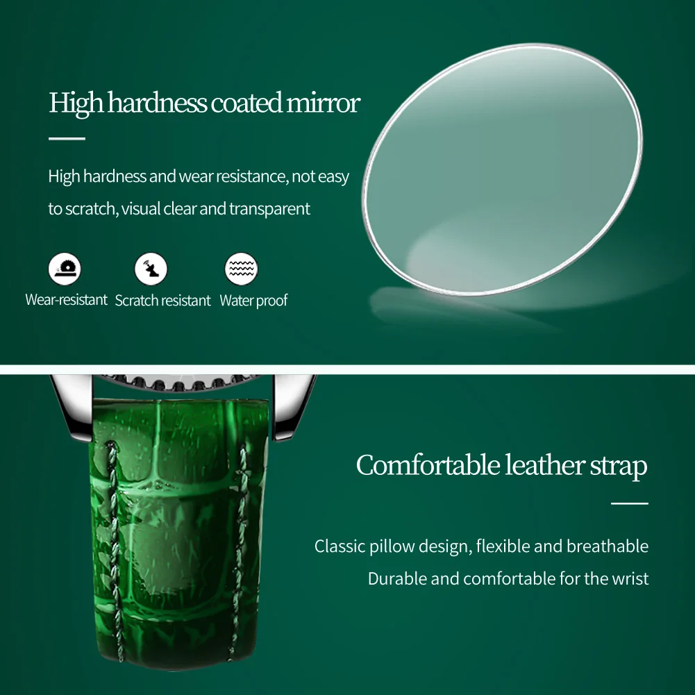 OLEVS New Womens Watches Top Brand Luxury Diamond Quartz Watch for Women Leather Strap Waterproof Date Ladies Wristwatches