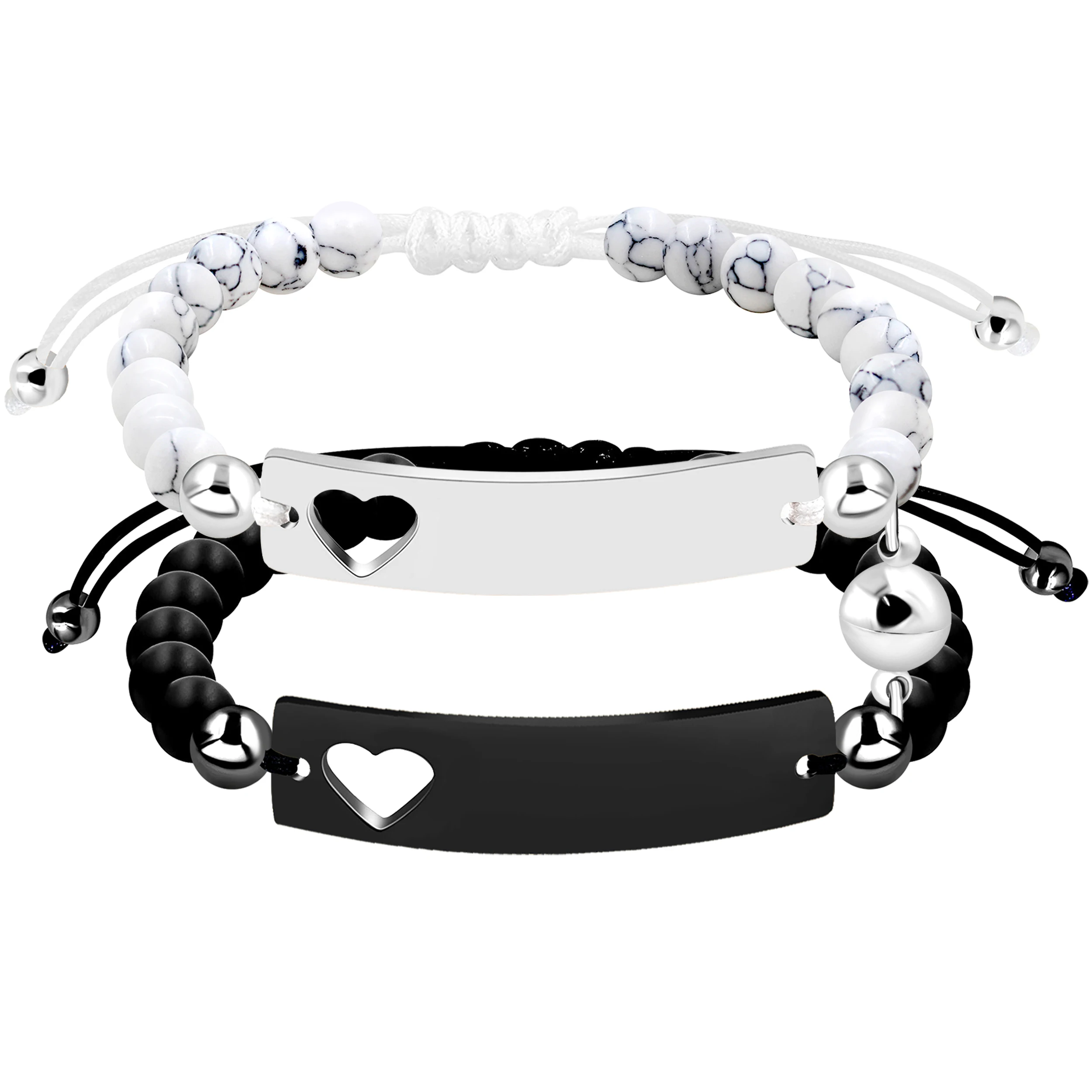 Buy Matching Bracelets for Couples - Magnetic Couple Bracelet Set, Couple  Bracelets for Boyfriend and Girlfriend lover, 聚酯纤维, no gemstone, at  Amazon.in