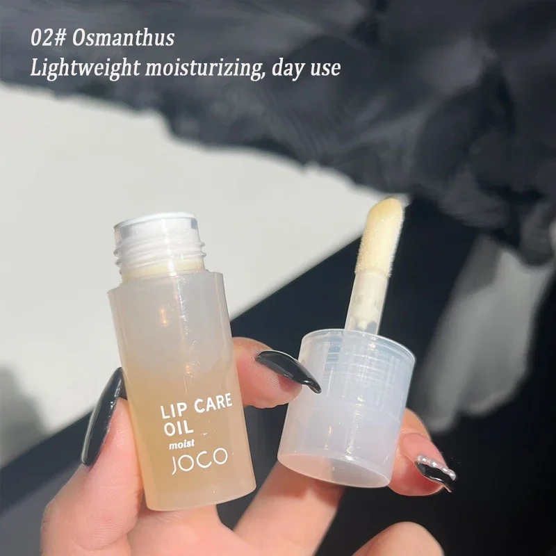 Transparent Lip Oil Glass Lip Gloss Fragrance Non-sticky Moisturizes Lip Tint Lip Plumper Lip Care Serum Primer Big Brush Head 6