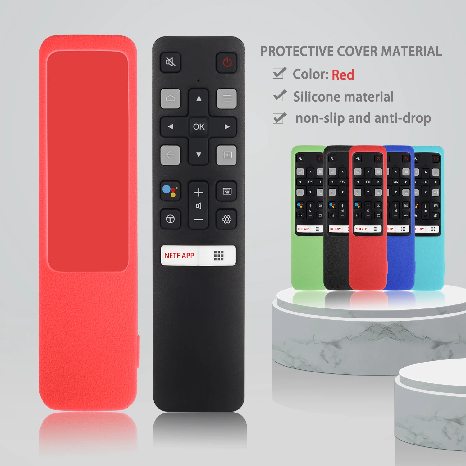 Voice Remote Control Protective Cover for TCL Android 4K Smart TV