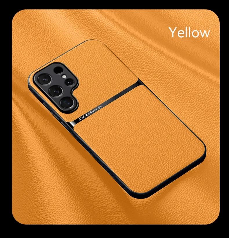 Premium Magnetic Leather Phone Case - Shockproof Cover