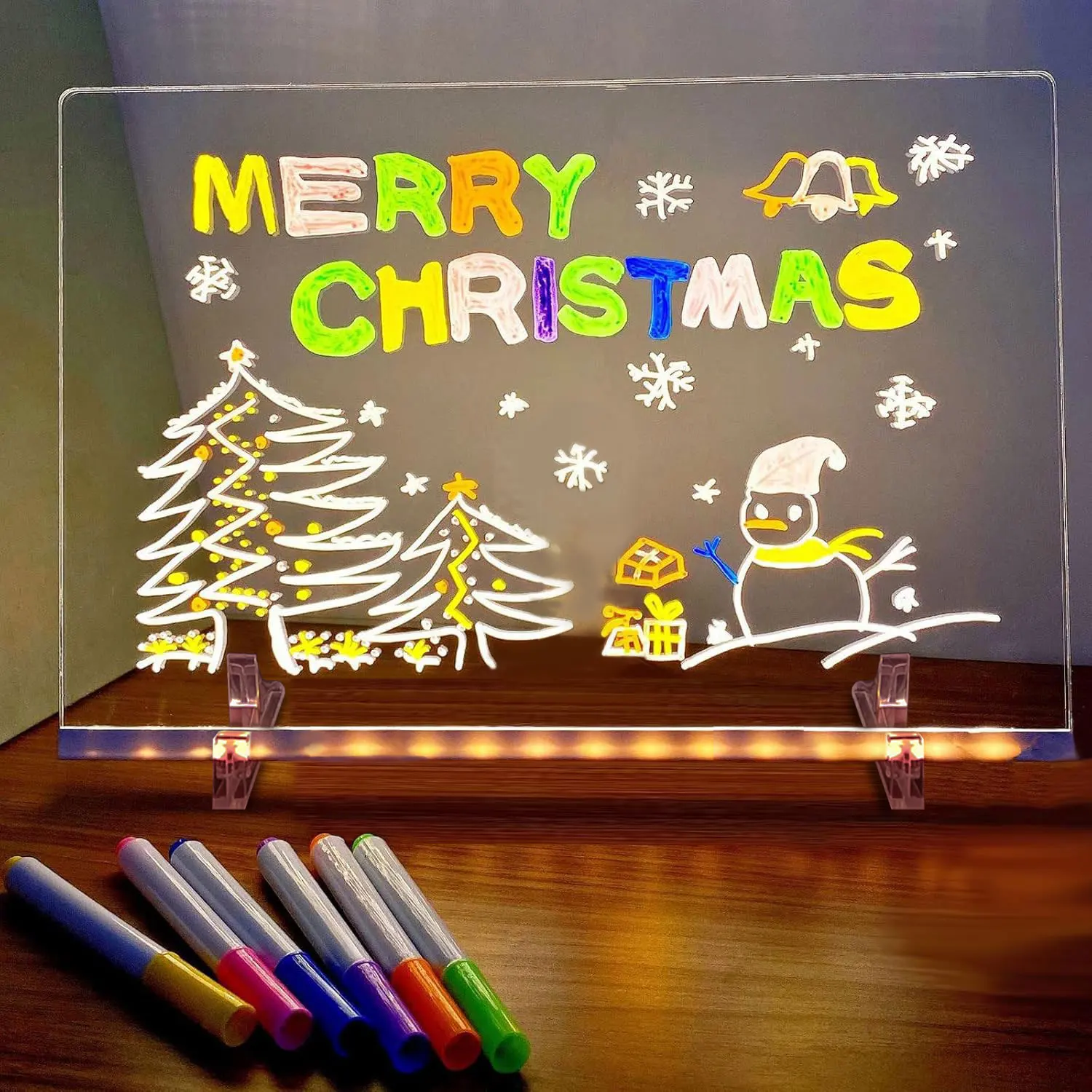 LED Light Up Drawing Board - 7 Colors Dry Erase 1