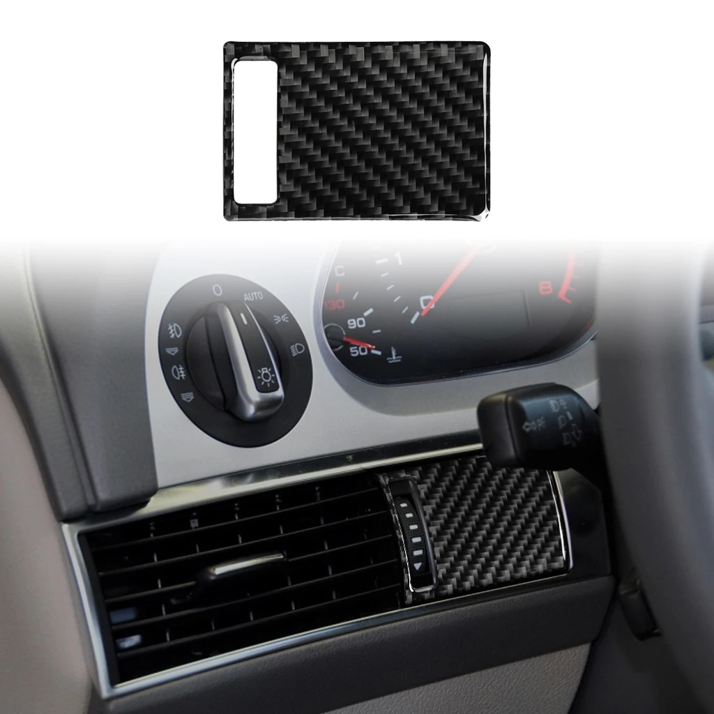Для Audi A6 C6 4F 2005-2011 Автомобильный интерьер из углеродного волокна левая сторона выпускного воздуха панель отделка наклейка рамка Крышка Декор Автомобильные аксессуары