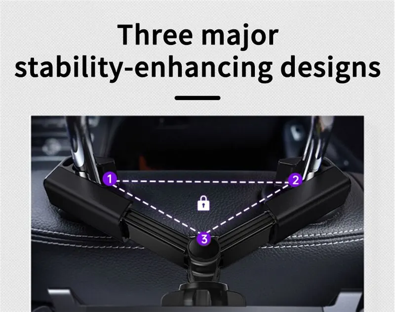 Telescopic Car Rear Pillow Phone Holder Mount Tablet Car Stand Seat Rear Headrest Mounting Bracket for Phone Tablet 4-12.9 inch Mallzona