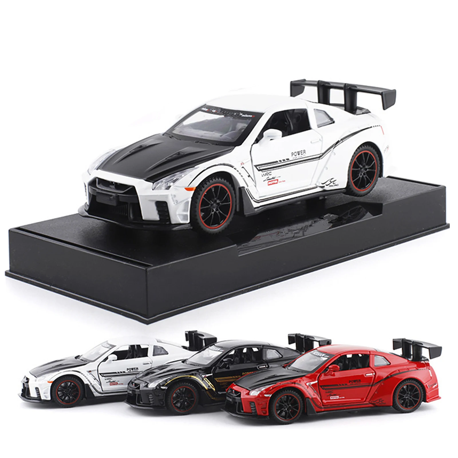 

Модель спортивного автомобиля из сплава для Nissan GTR R35 1:32, литой металлический игрушечный гоночный автомобиль, модель, коллекция, подарки для детей на день рождения