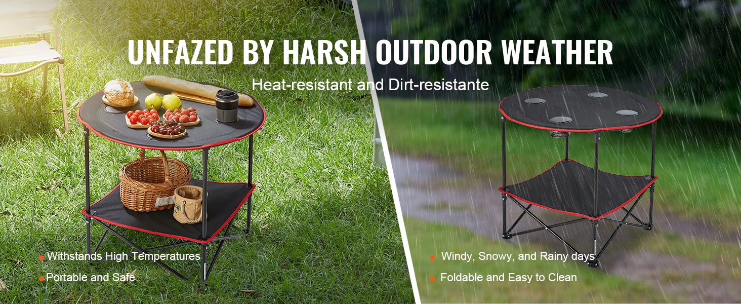 double layer outdoor folding table