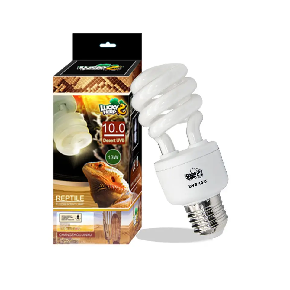 Reptile Compact Fluorescent Desert Terrarium Lamp 10.0 UVA UVB Bulb Screw Thread 220-240V 110V-130V 13W 26W Available