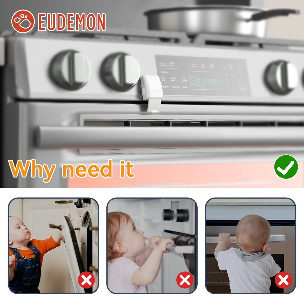 EUDEMON 1pc Baby Safety Oven Door Lock Oven Lock Door Stopper Prevent Baby from Opening Ovens and Getting Burnt or Hurt