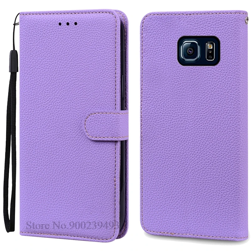 Luxurious Leather Flip Wallet Case for Samsung Galaxy S6 Series - Premium Protection and Style