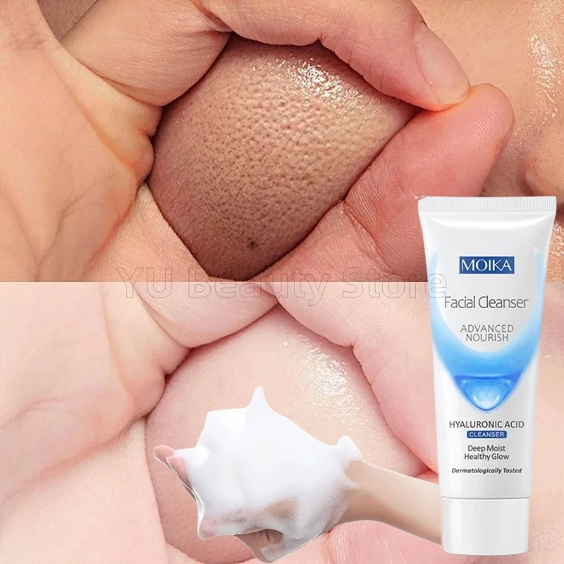 Facial Cleanser Facial Foam Cleanser Gentle Cleansing Pores Oil Control Blackhead Removal Whitening Moisturizing Korean Skin Care Products 80g