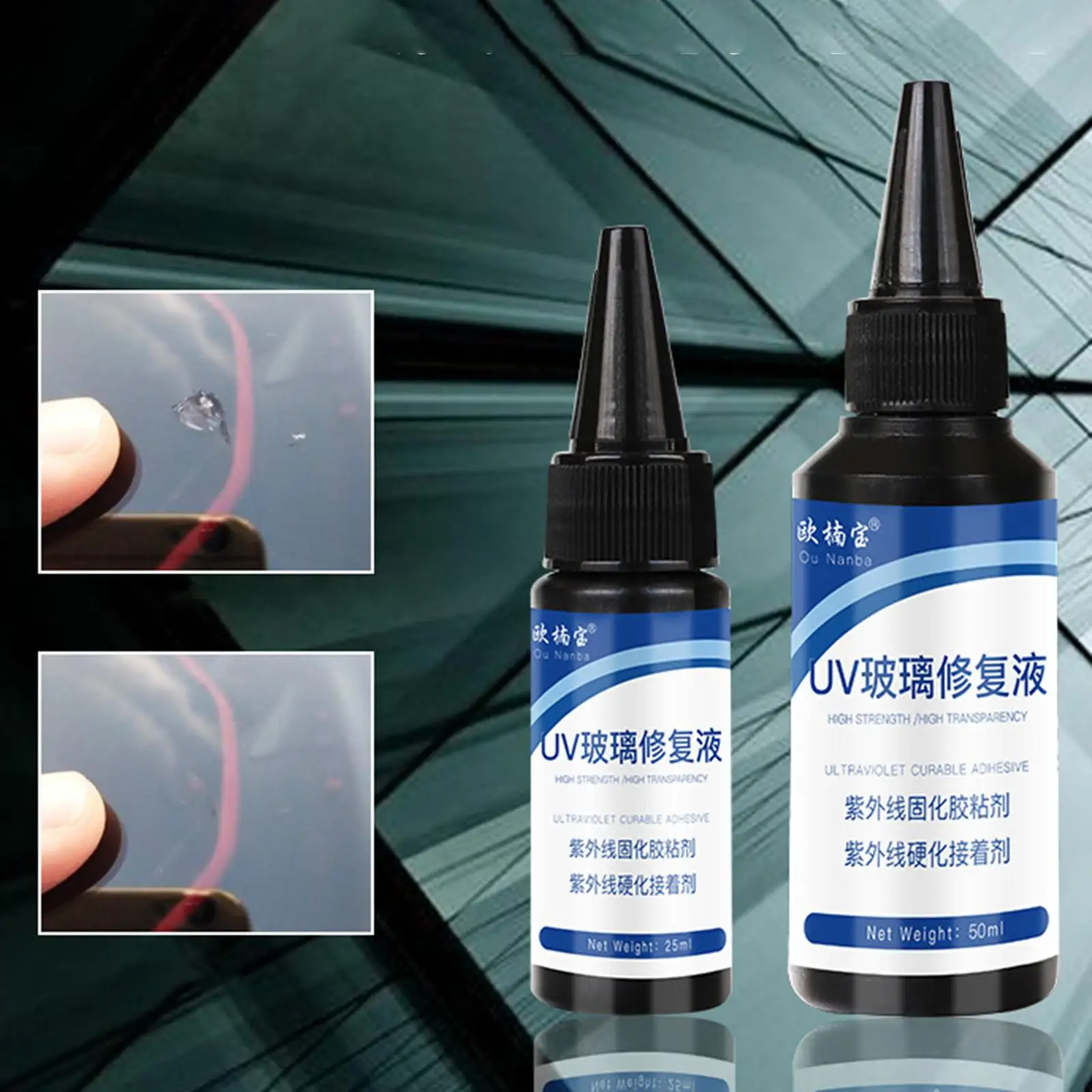 

Car Glass Cracked Repair Kit 50g DIY Car Windscreen Repair Tool Car Scratch Remover Glass Scratch Crack Restore Car Accessories