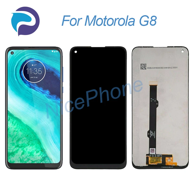 

for Motorola G8 LCD Display Touch Screen Digitizer Assembly Replacement 6.4" XT2045-1 G8 Screen Display LCD