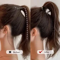 2 Nouvelles épingles à cheveux incurvées élégantes pour femmes avec queue de cheval haute, conçues pour l'arrière de la tête 2