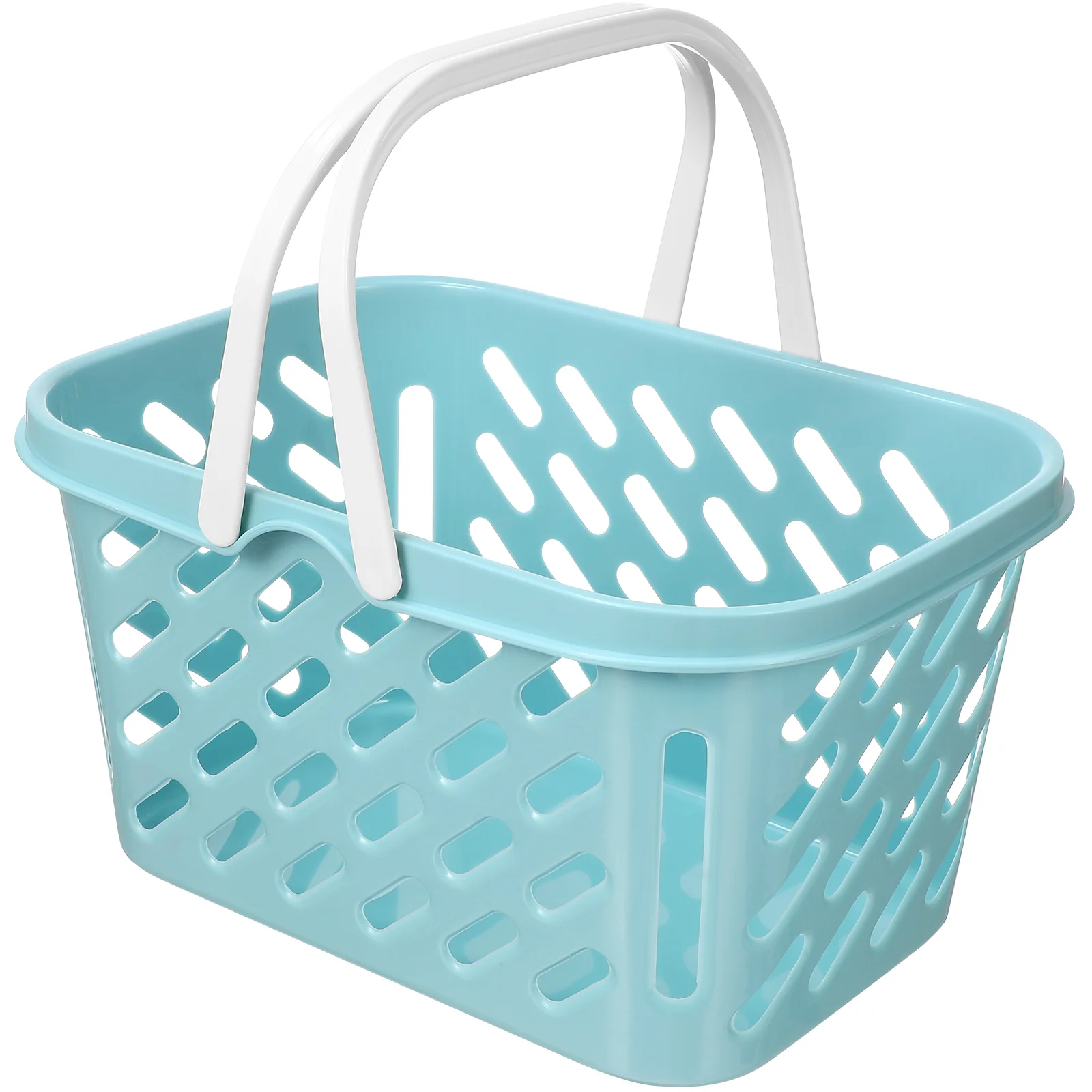 Small Shopping Basket Handle Mini Toy Shopping Basket Plastic Grocery Basket Play Grocery Basket Toy Kitchen Toy Storage Basket