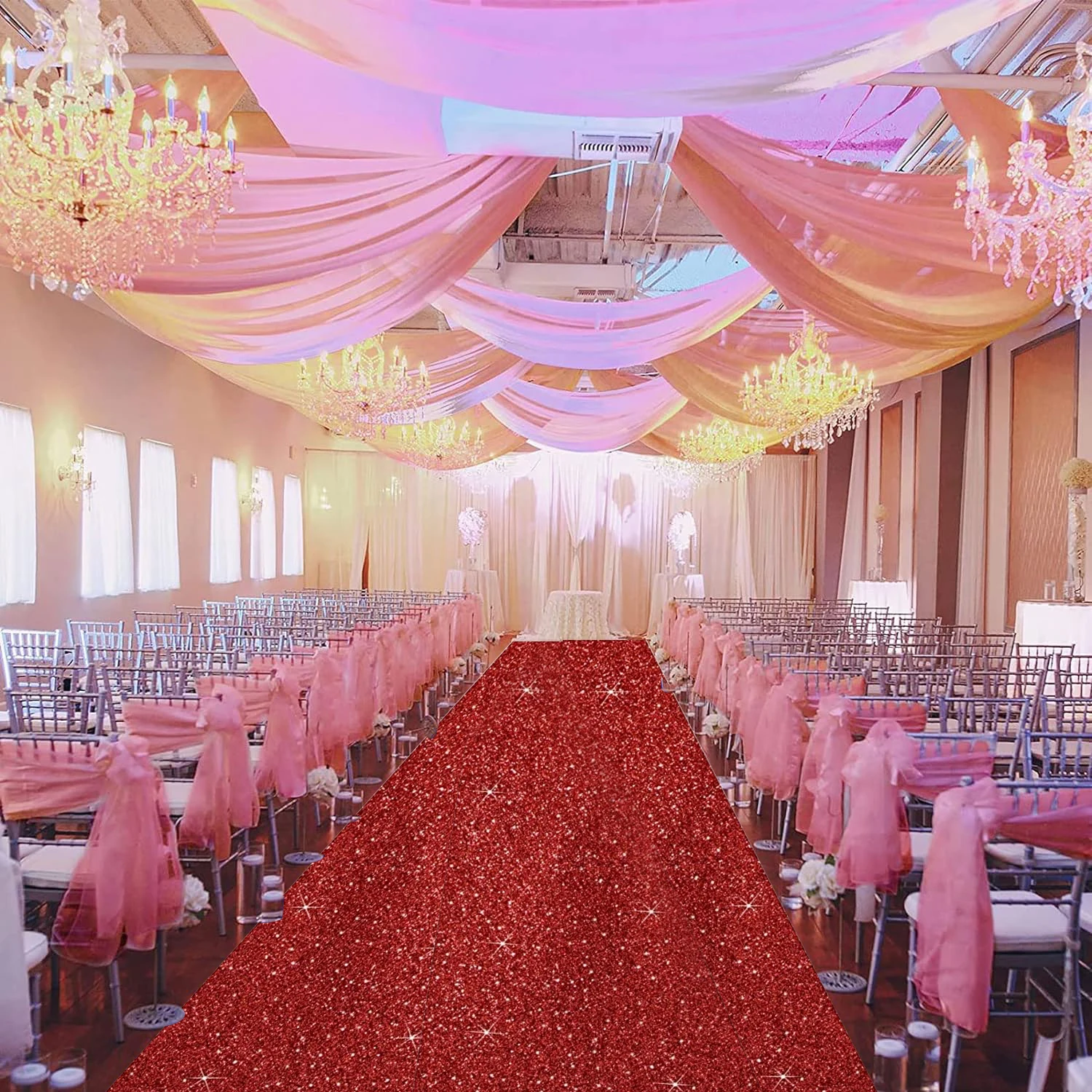 Red carpet runway carpet wedding, Christmas, Thanksgiving, Valentine's Day outdoor accessories, customized length of wedding par wedding carpet