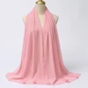 Foulard Hijab en mousseline de soie pour Femme, voile musulman ramadan ,hijab femme musulman,foulard musulmane pour femme, foulard mousseline en Jersey doux de haute qualité hijab islam voile femme musulman,70*180cm