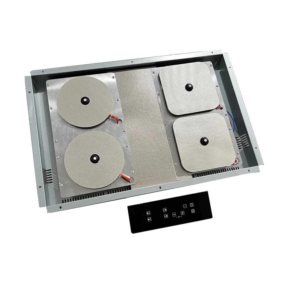 Invisible Induction Bob Home Appliances 4 Burners Black Glass Panel Hidden Induction Cooker