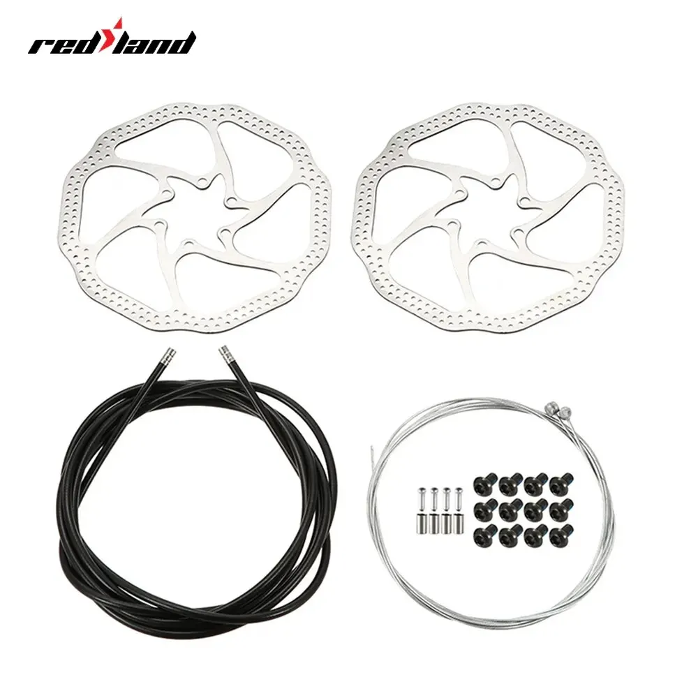 Mountain Bike Disc Brake Set Front and Rear Wire Tube Set Brake Handle Disc Combination
