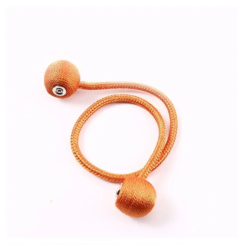 Magnetic Ball Curtain Tiebacks Strong Hold Easy Install Rope Holdbacks with Decorative Buckle Clips Universal Fit