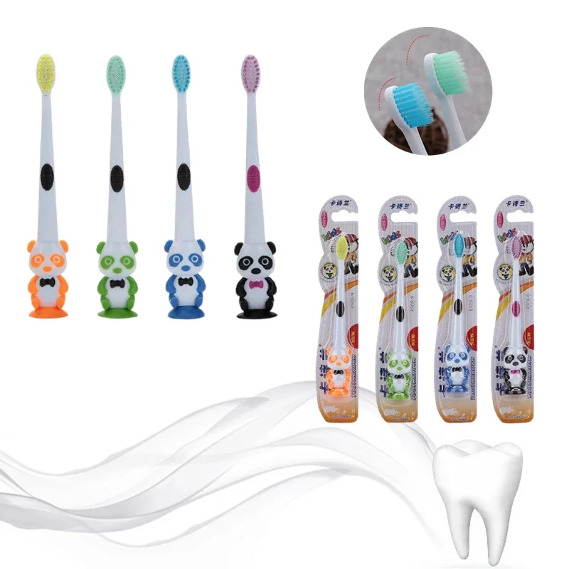 Cartoon Panda Newborn Soft Bristle Toothbrush Baby Kid Training Toothbrush Teeth Health Care for 3-12Y Children Accessories 1 Pc