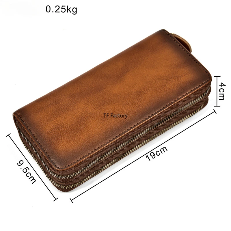 Premium Leather Long Wallet with Money Clip