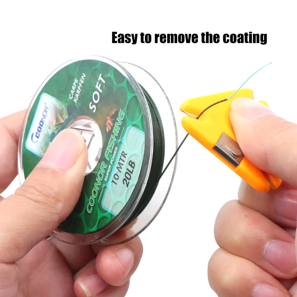 초경량 스피닝 캐스팅 로드, 송어 배스 지깅 낚싯대, 솔리드 팁 루어 포함, 8-25g 라인 4-10lb 텔레스코픽 고속 낚시 10 잉어 낚싯줄 코팅 꼰 와이어, 굵은 머리 낚시 장비 액세서리, 잉어 낚시 태클용 후크 링크, 10m