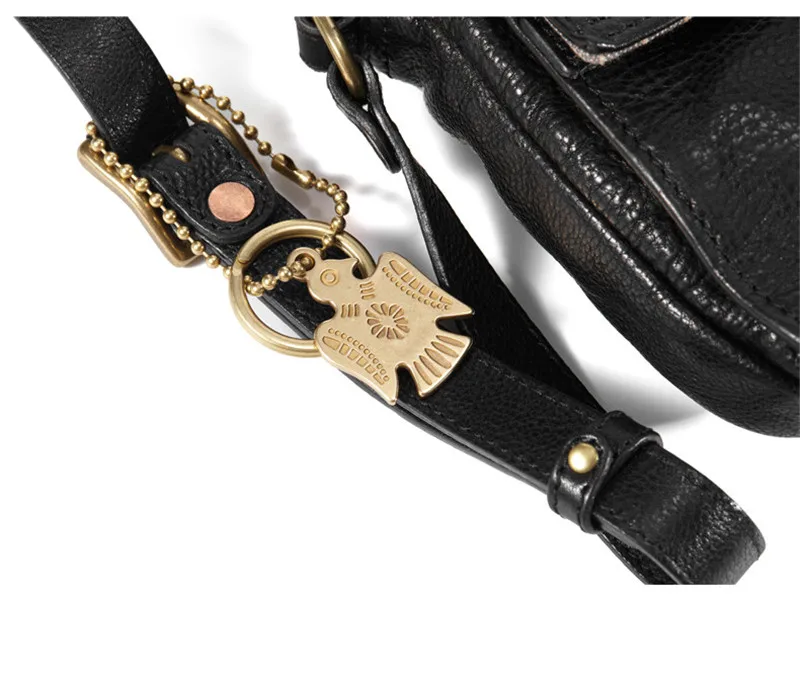 PNDME fashion casual high quality genuine leather men crossbody bag outdoor travel daily luxury real cowhide black shoulder bag