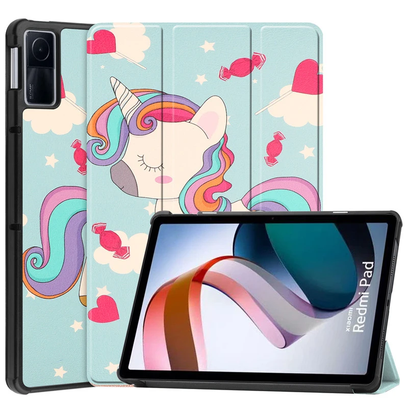 para xiaomi redmi caso almofada polegada bonito unicórnio borboleta pintado duro pc de volta tablet escudo para xiaomi redmi almofada capa
