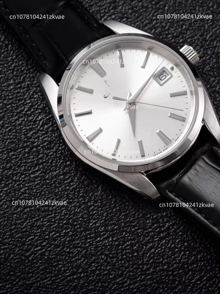 

Customized quartz sapphire five-sided grinding pointer calendar original steel band Round copy 009
