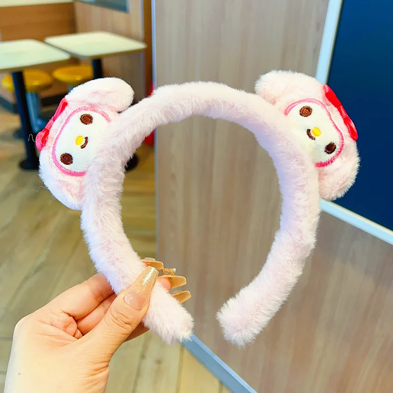 Sanrio My Melody Stirnband Mit Blumenstickerei – Rosa, Für Haare & Make-up, Ca. 18 X 6,6 Cm