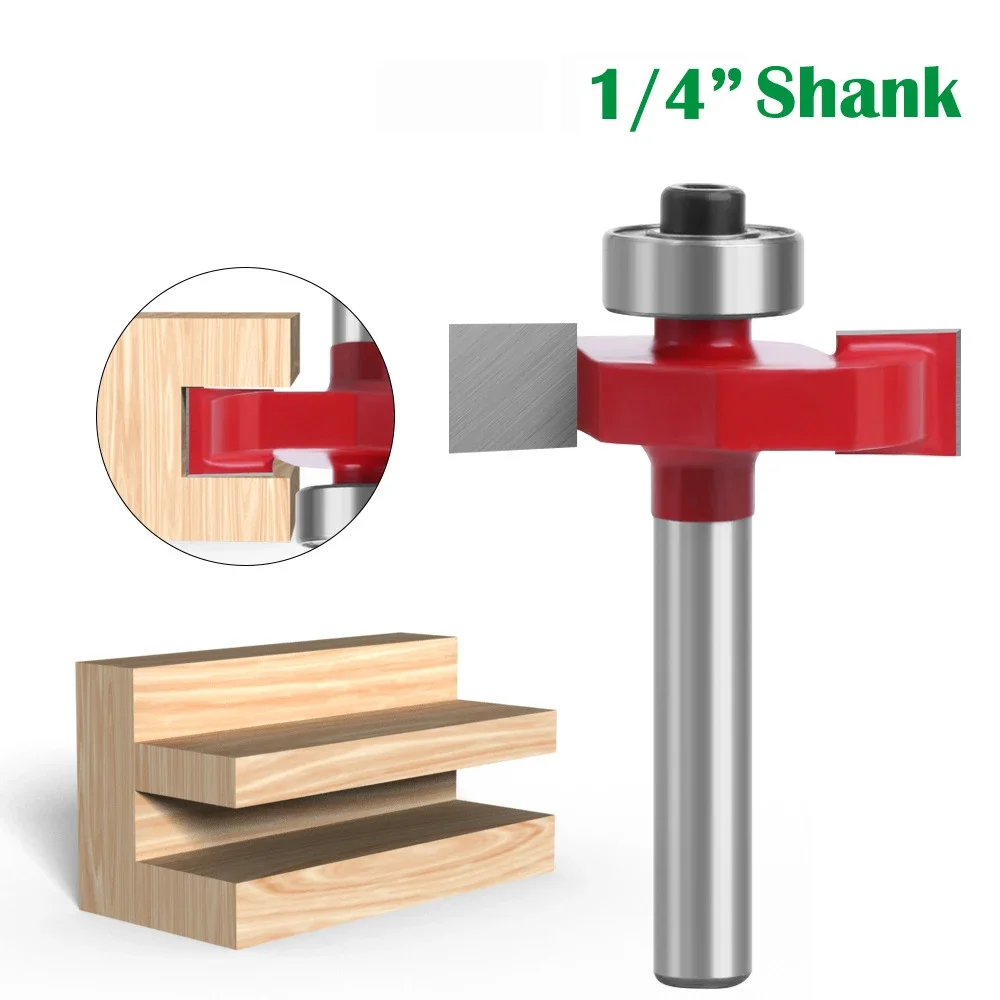 

1PC 1/4" 6.35MM Shank Milling Cutter Wood Carving T-Type Biscuit Joint Slot Cutter Working Jointing Slotting Router Bit Cutter