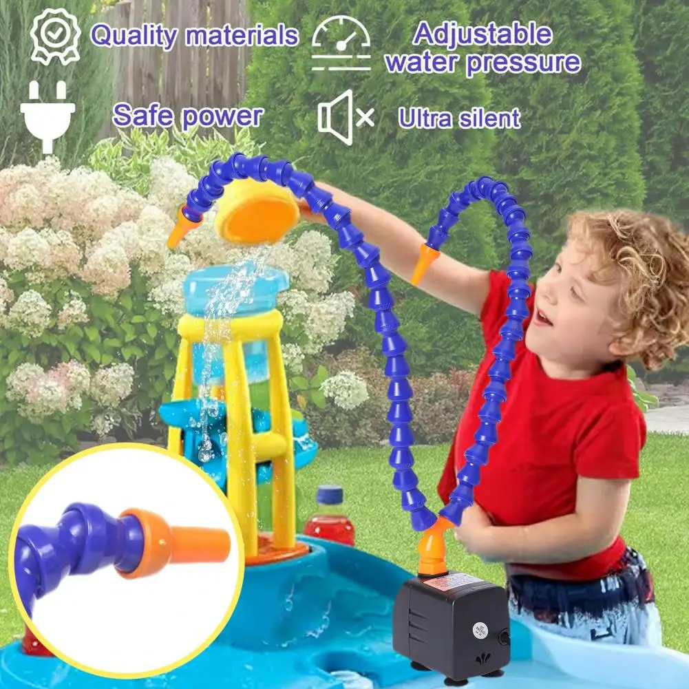 80cm Water Pump US Plug For Water Table With Dual 360-Degree Adjustable Tubes Kids Outdoor Garden Water Table Accessories Pump