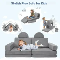 14pcs Modular Kids Play Couch, Child Sectional Sofa Toddler Couch Kids Sofa for Bedroom Playroom Furniture 2