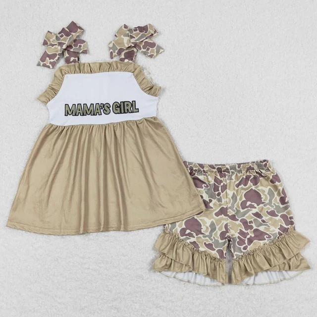 Ropa de verano para niñas, trajes de Boutique para mamá, niño, papá, niña, bordado, ropa para Hermanos, conjuntos de pantalones cortos para niñas, venta al por mayor - Imagen 4